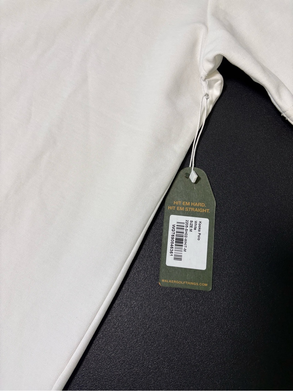 Men's White Short-Sleeve Polo with Small Embroidered Motif - Picture 3 of 9